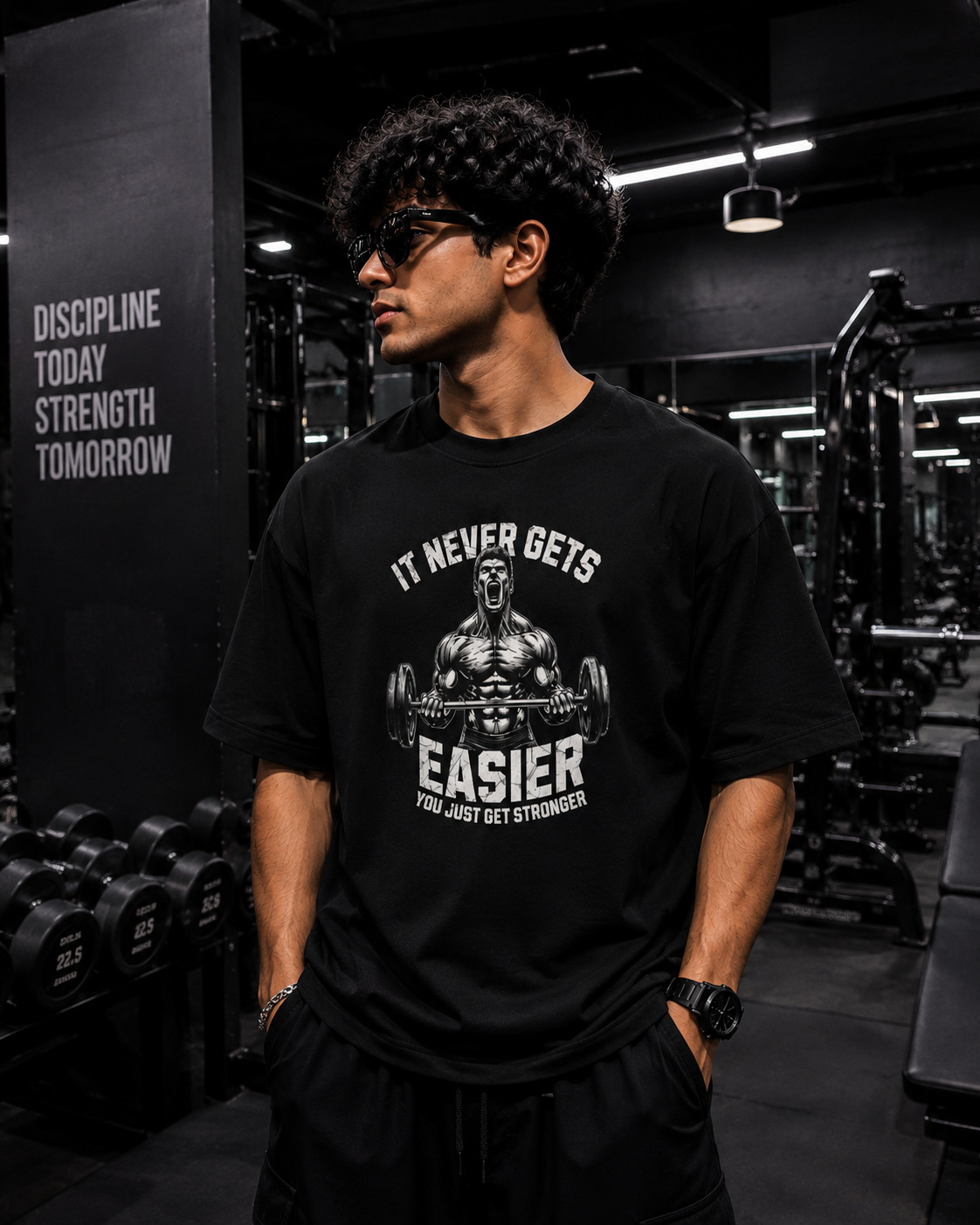 NO EASY DAYS™ Oversized Gym Tee