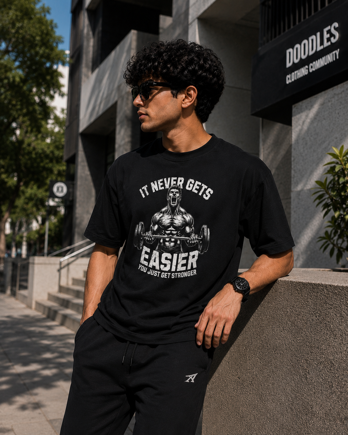NO EASY DAYS™ Oversized Gym Tee